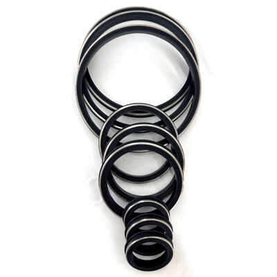 H2S-beständige Hammer-Verbindungsdichtungen. FKM mit Edelstahl-Rücklaufring. 15.000 PSI CWP.