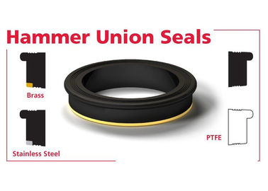 FIG 602/1002/1502 Schwarze NBR HNBR FKM PTFE Hammer Union Siegel mit Messing/Ring aus Edelstahl